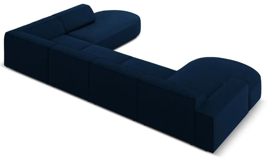 Divano angolare in velluto blu (angolo destro) Jodie - Micadoni Home