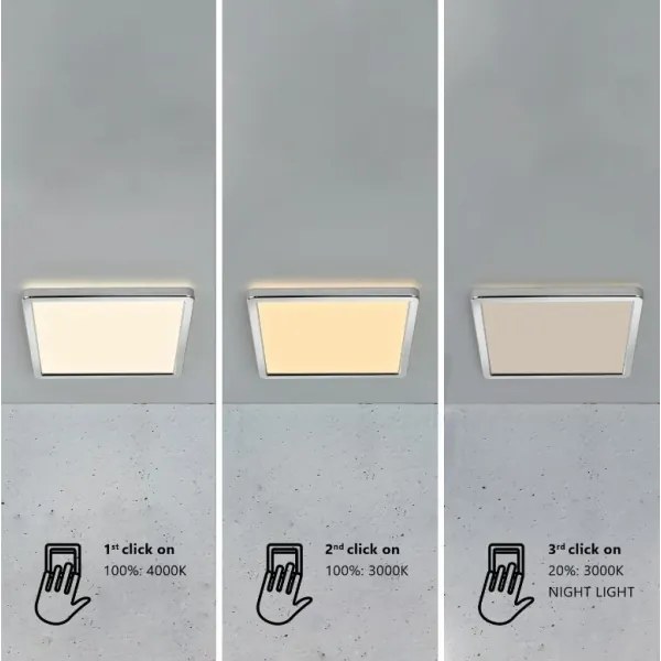 Nordlux - Plafoniera LED dimmerabile per bagno OJA 14,5W/230V 3000/4000K IP54 30x30 cm
