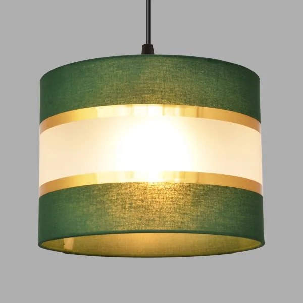 Lampadario a sospensione con filo HELEN 3xE27/15W/230V verde/oro