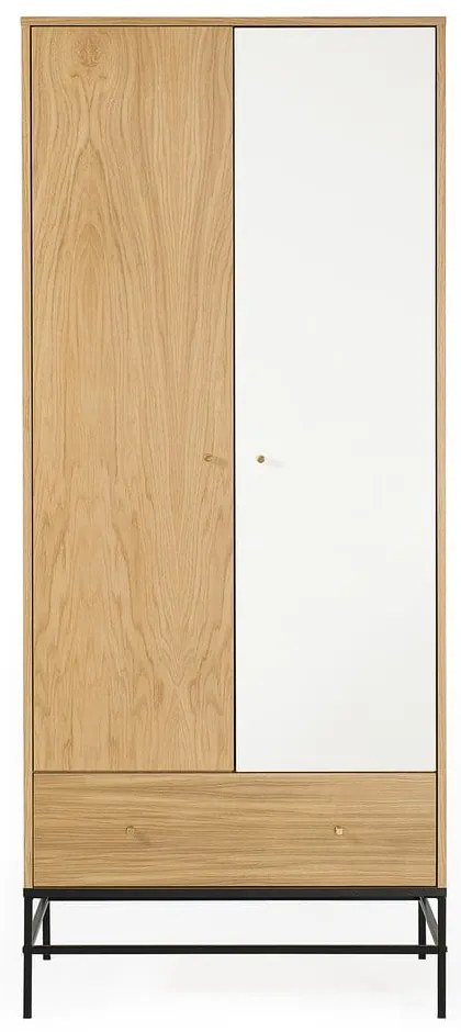Armadio bianco in rovere 80x190 cm Flora - Woodman