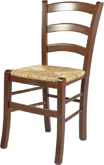 Sedie in legno faggio Noce seduta paglia - VENEZIA SET DA 2