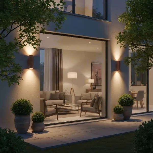 Ideal Lux - Applique da parete per esterni GUN 1xE27/60W/230V 31 cm IP54 marrone