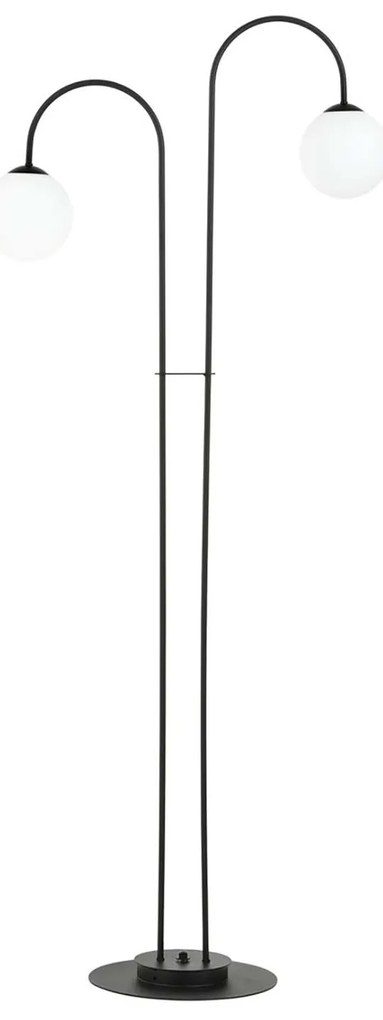 Lampadario Minimal Utu Acciaio Nero 2 Luci E14 Ip20