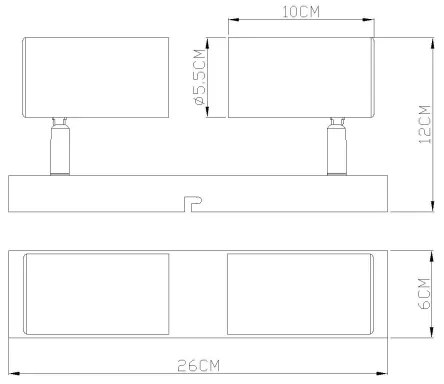 Globo 57911-2P - Faretto ROBBY 2xGU10/25W/230V arancione