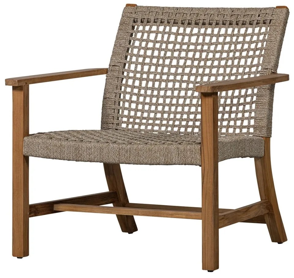 Sedia da giardino in legno di colore beige e naturale Copper - Exotan