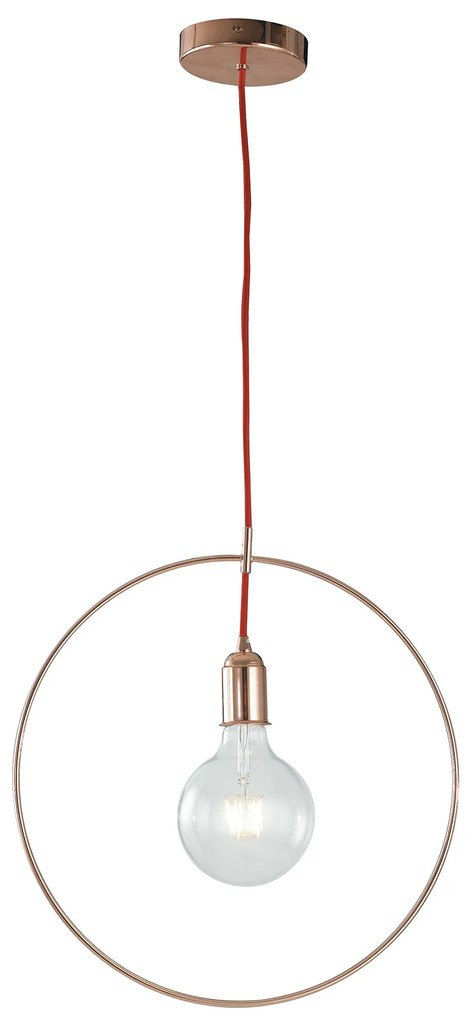 Lampadario Sospensione Frida Industrial Vintage Colore Oro Rosa 60W