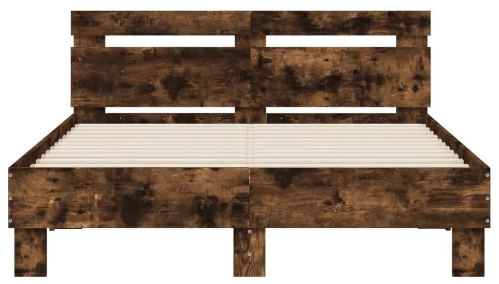 Giroletto con testiera rovere fumo 120x190 cm legno multistrato