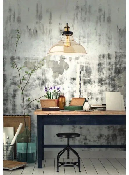 Redo 01-1002 - Lampadario a sospensione con filo SAVILLE 1xE27/42W/230V