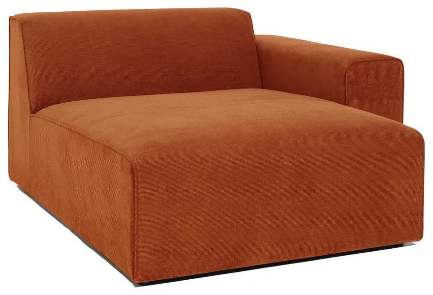 Modulo divano in velluto a coste arancione (angolo destro) Sting - Scandic