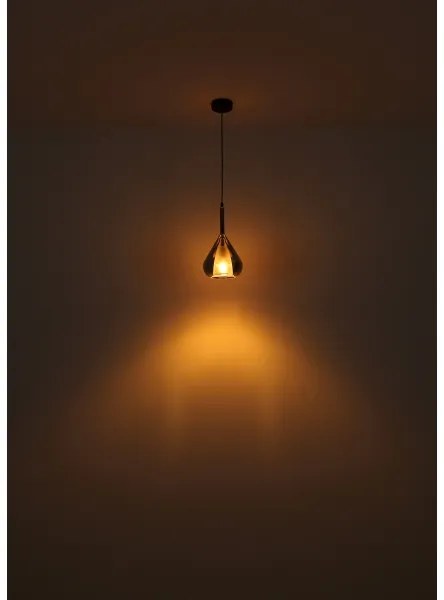 Globo 15542 - Lampadario a sospensione con filo GEEKY 1xE27/60W/230V diametro 20 cm nero