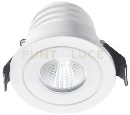 Gfa770c- faretto da incasso led 3000k 350lm 5w d.5cm alluminio e vetro