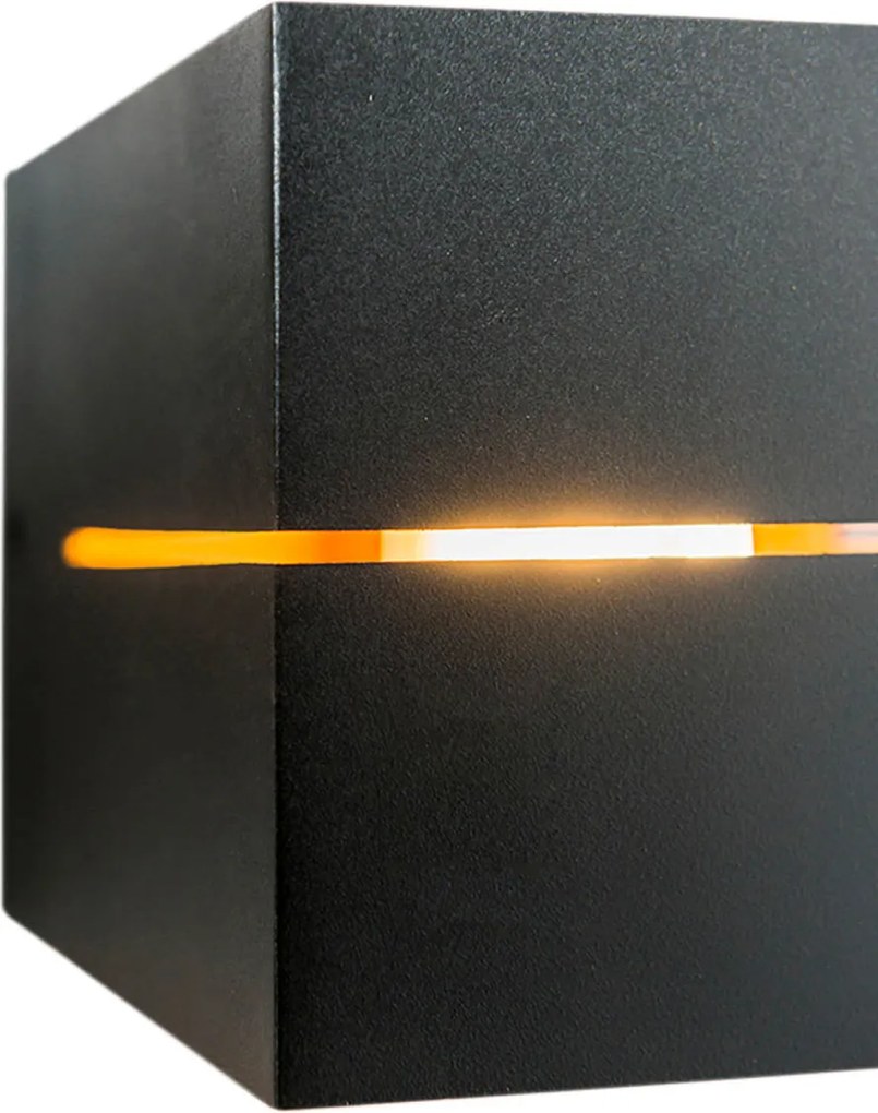 Set di 4 applique intelligenti nere con oro 9,7 cm Incl. Wifi G9 - Transfer Groove