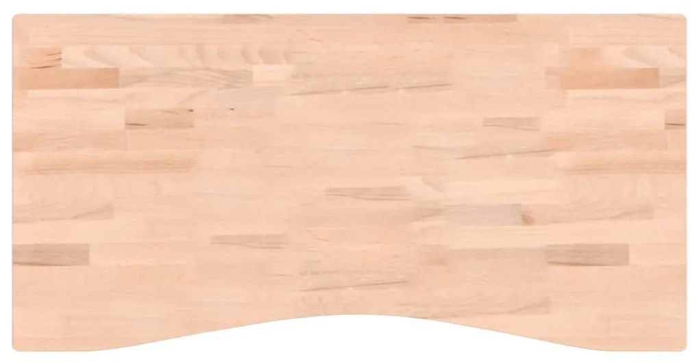 Piano per scrivania 100x(45-50)x4 cm legno massello di faggio