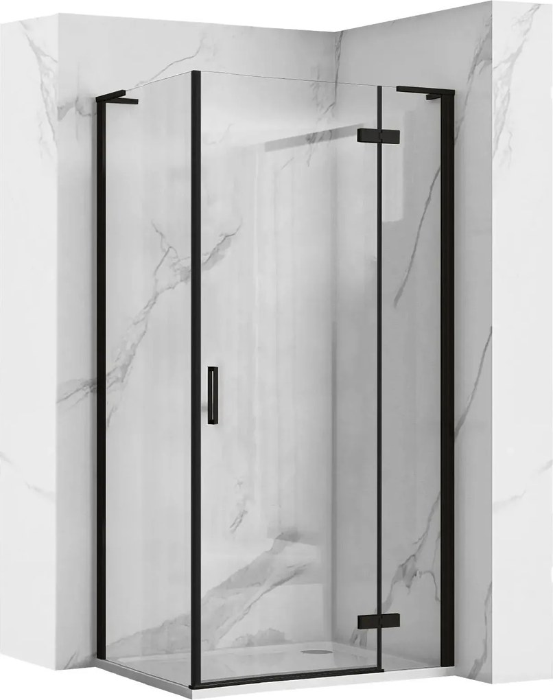 Cabina doccia REA Hugo Black 80x90