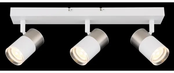 Globo 57851-3 - Faretto BRISBON 3xGU10/25W/230V bianco/cromo