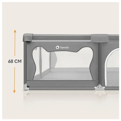 Lionelo - Box giochi WILLOW XL grigio