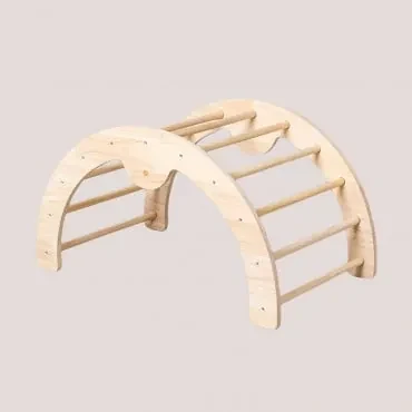 Arco De Escalada Multicolor SKLUM Pyqer De Madera De Pino – Para Desarrollar La Motricidad Y El Equilibrio En Niños, Soporta Hasta 15 Kg