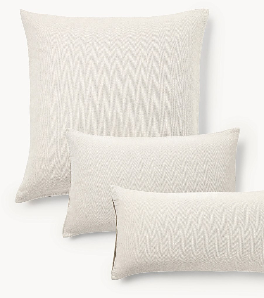 Federa in flanella con motivo a spina di pesce Wanda