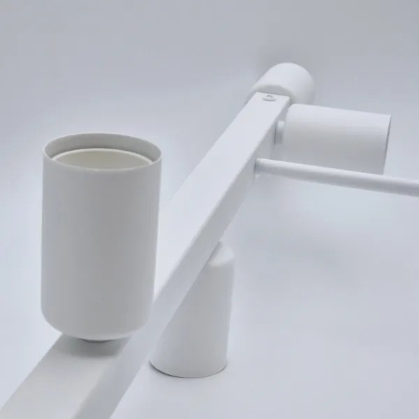 Lampadario a sospensione con supporto rigido ASTRID 6xE27/60W/230V bianco