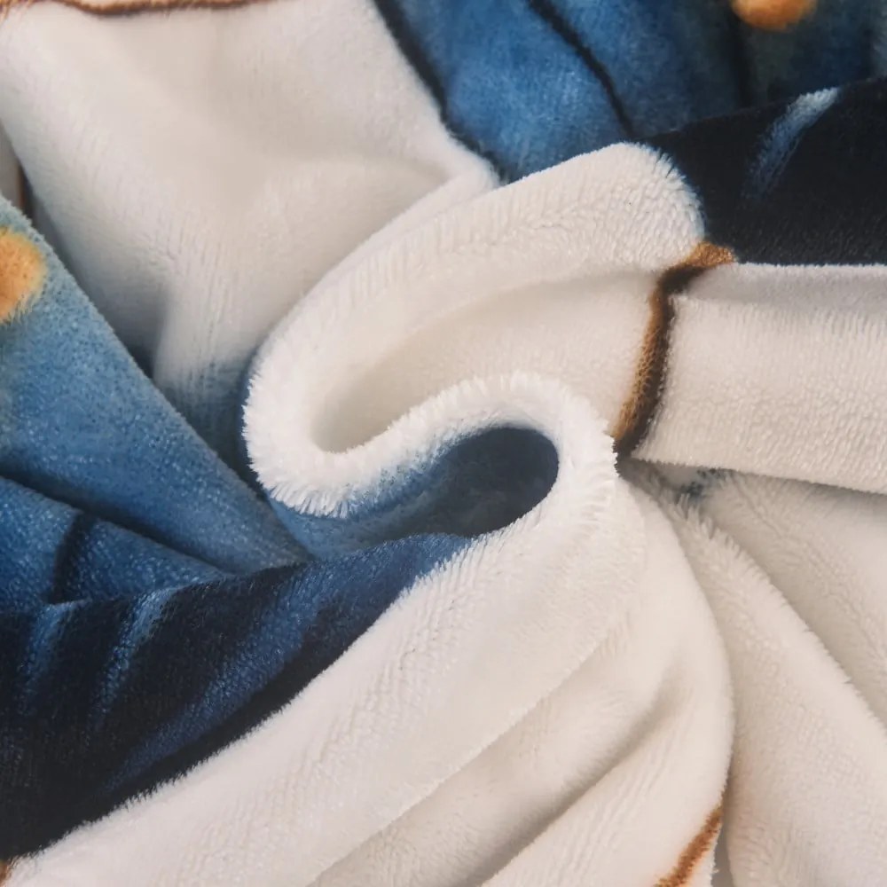 Set copripiumino e federa blu scuro in micropile per letto singolo 140x200 cm Marbella – My House