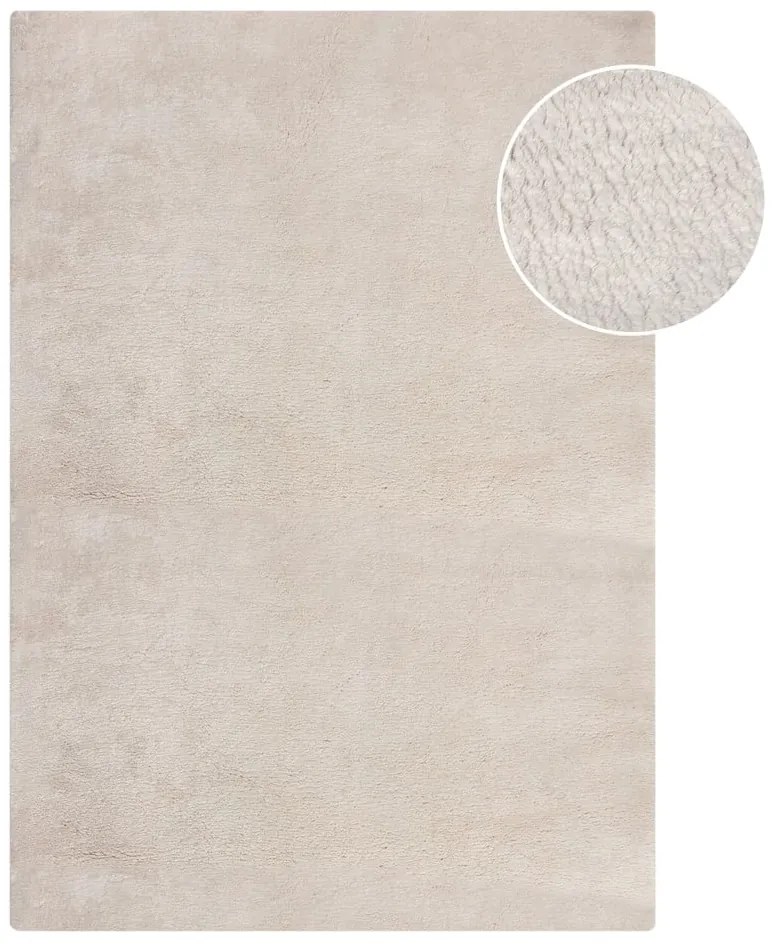 Tappeto in pelliccia sintetica crema 80x150 cm Faroe Wool Look Fur - Flair Rugs