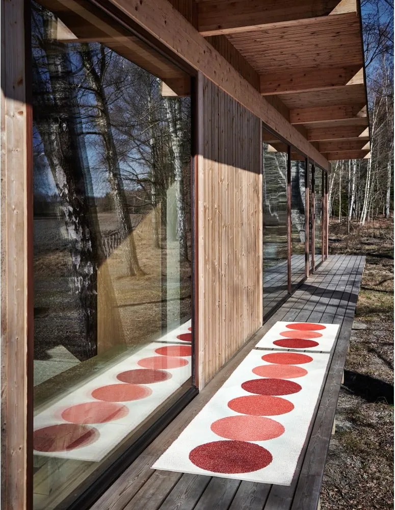 Passatoia da interno/esterno rossa/color crema 70x280 cm Otto Berry – Pappelina