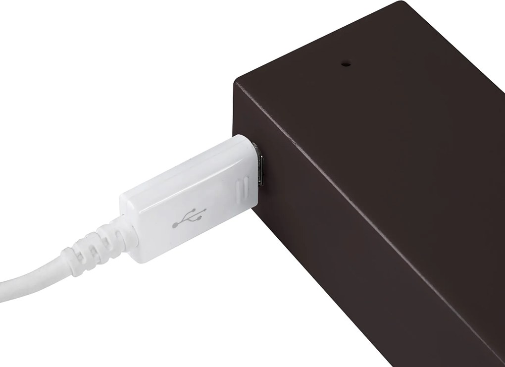 Barra Appendiabili per Armadio a Batteria 40,8-55,8 cm con LED Bianco Naturale e Sensore di Movimento Emuca Moka...