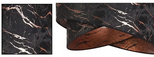 Lampadario a sospensione con supporto rigido 1xE27/60W/230V nero/rame