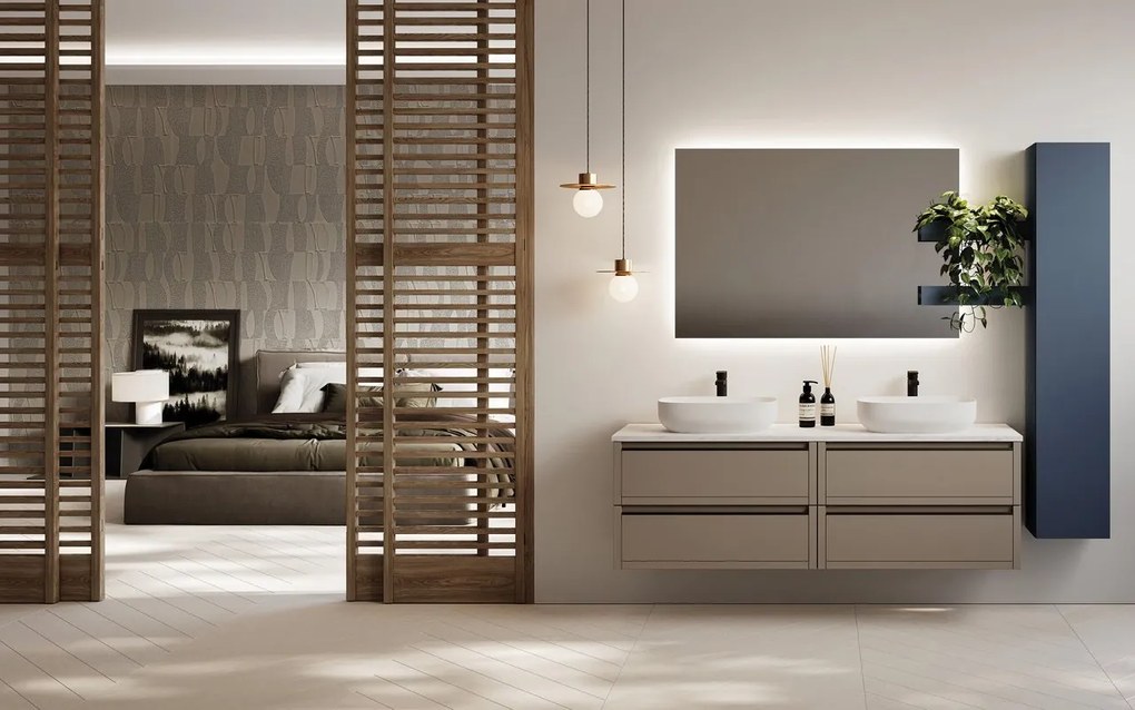 Colonna per mobile bagno 2 ante P 27 x L 30 x H 160 cm blu mood