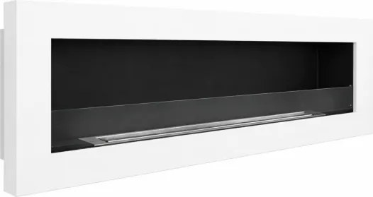 Camino a bioetanolo da incasso parete biocamino 120x40 LIVORNO 120 Bianco