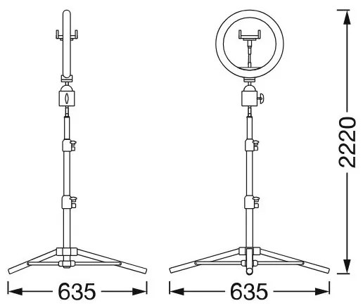 Ledvance - LED Lampada dimmerabile con un supporto e supporto per vlogging LED/6W/USB