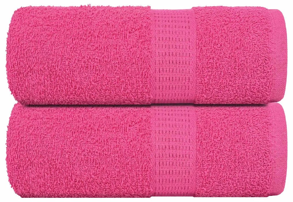 Asciugamani Ospiti 2 Pz Rosa 30x50 Cm 360 G/m² 100% Cotone /
