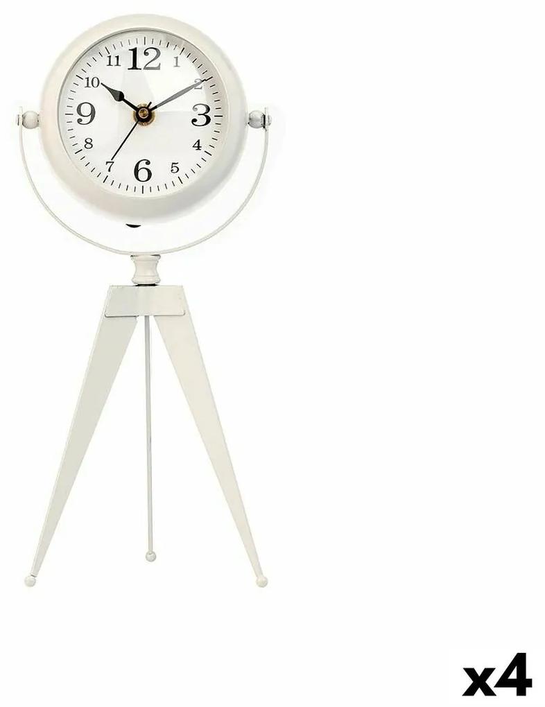 Orologio da Tavolo Tripode Bianco Metallo 12 x 30 x 12 cm (4 Unità)