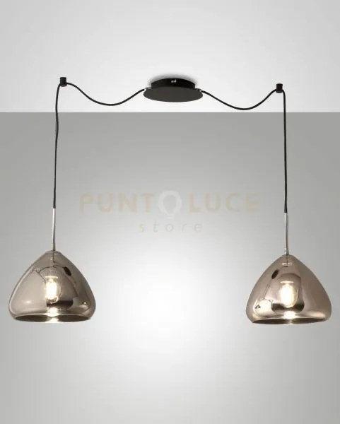 Glow sospen.cromo 2 luci 3667-42-138