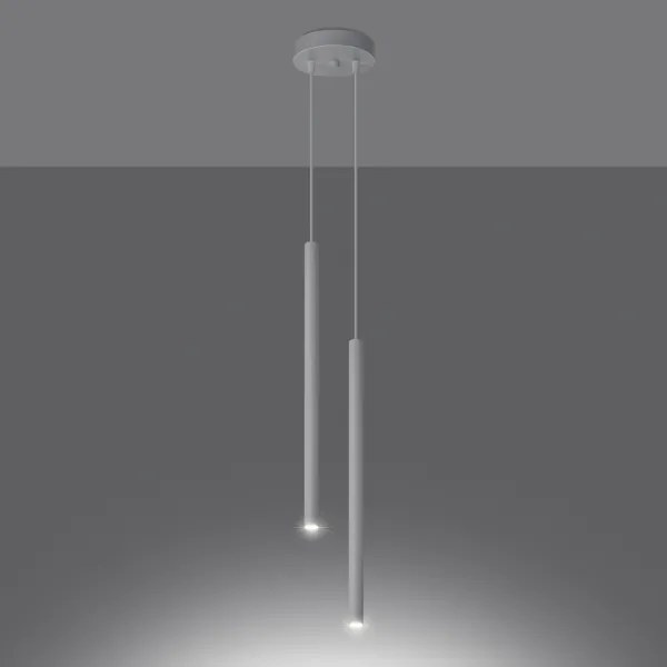 Sollux SL.1303 - Lampadario a sospensione con filo PASTELO 2xG9/8W/230V bianco