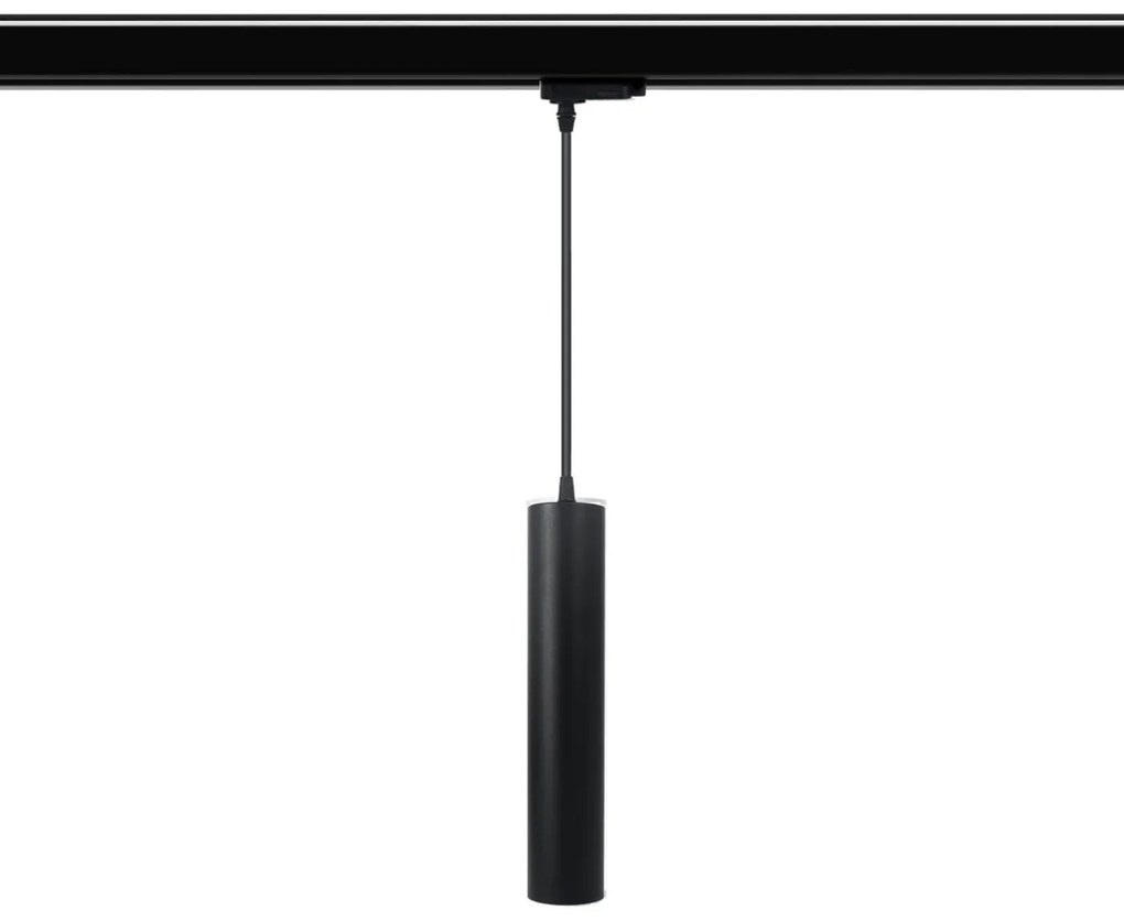 Faro LED a Sospensione per Binario Trifase GU10 - Nero 15m