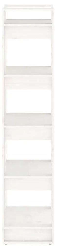 Libreria/divisorio bianco 60x35x160 cm legno massello