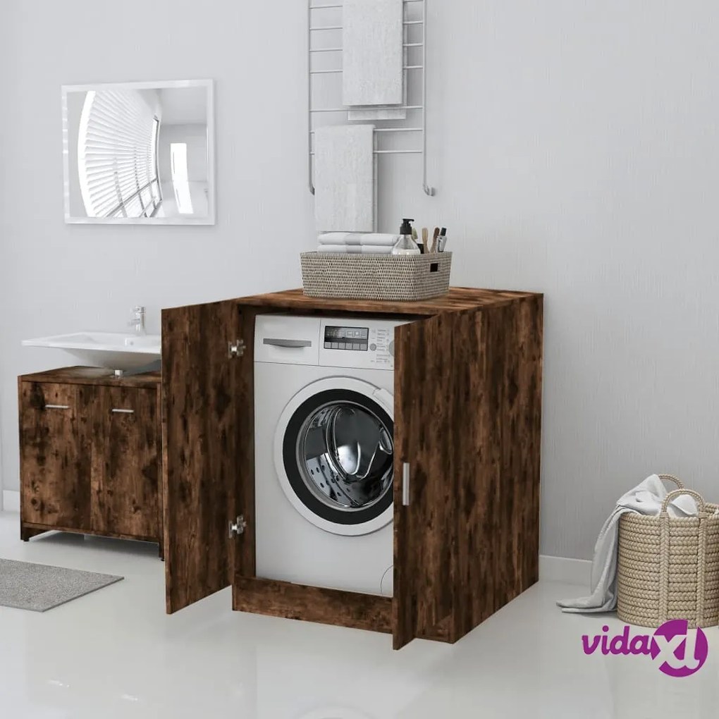 vidaXL Mobile per Lavatrice Rovere Fumo 71x71,5x91,5 cm