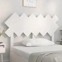 Testiera per Letto Bianca 122,5x3x80,5cm Legno Massello di Pino cod 8816