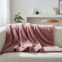 Plaid motivo 3D 160x130 cm Bubbles malva