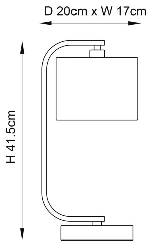 Endon 57917 - Lampada da tavolo dimmerabile CANNING 1xE14/40W/230V cromo lucido/bianco