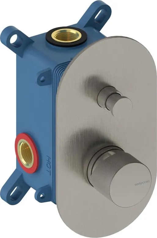 Rubinetto per incasso doccia Loop K 2 vie nickel brushed