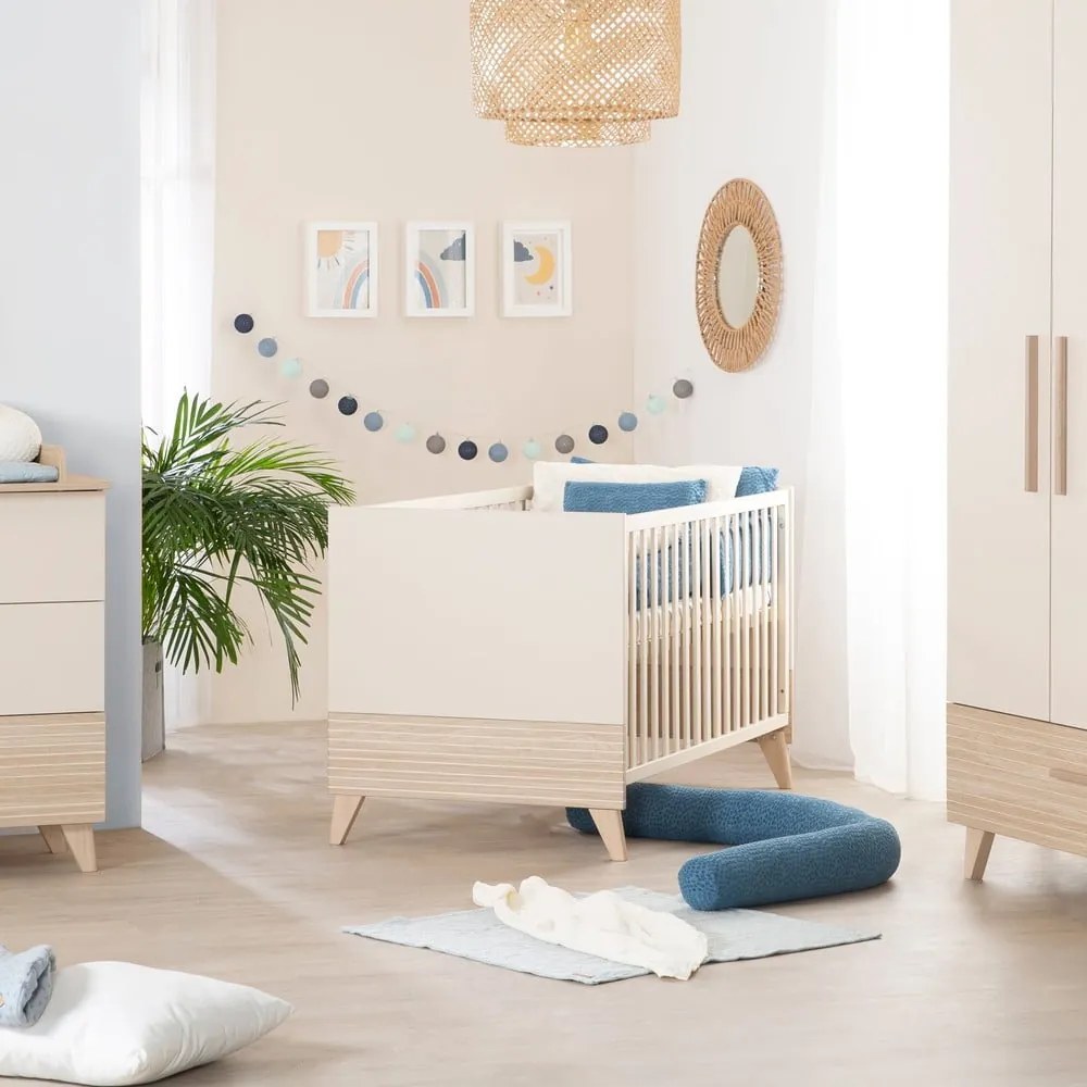 Lettino beige con altezza regolabile 70x140 cm Sidney – Roba