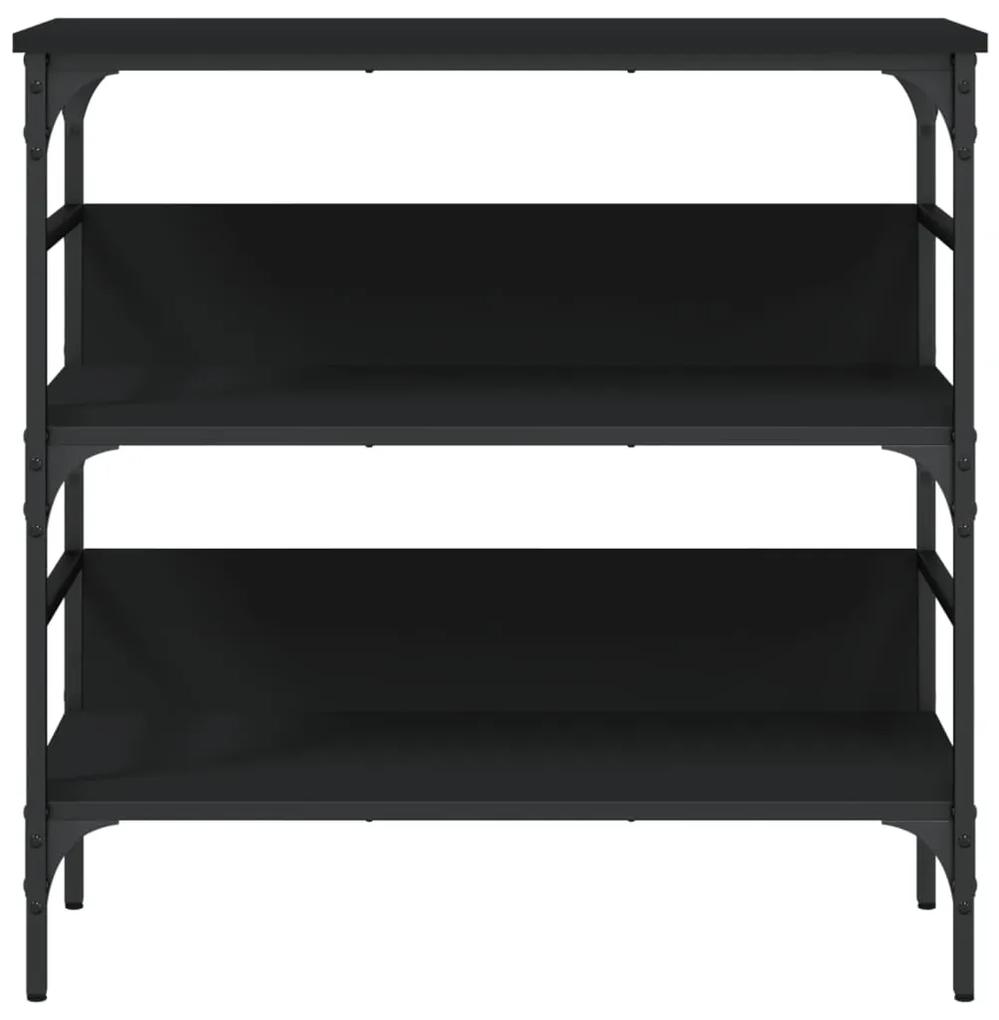Tavolino consolle nero 75x32x75 cm in legno multistrato