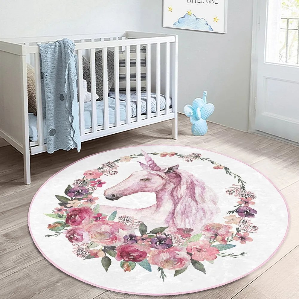 Tappeto rosa per bambini ø 100 cm Comfort - Mila Home