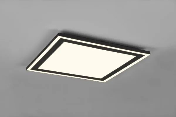 Plafoniera  carus led quadrata bordo nero r67214332