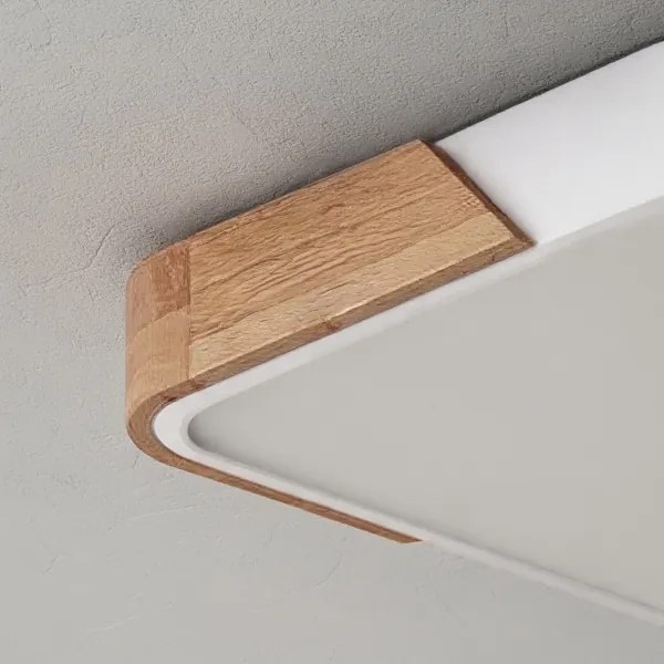 Brilagi - Plafoniera LED dimmerabile PILANA LED/48W/230V rovere/bianco 56x56 cm + telecomando