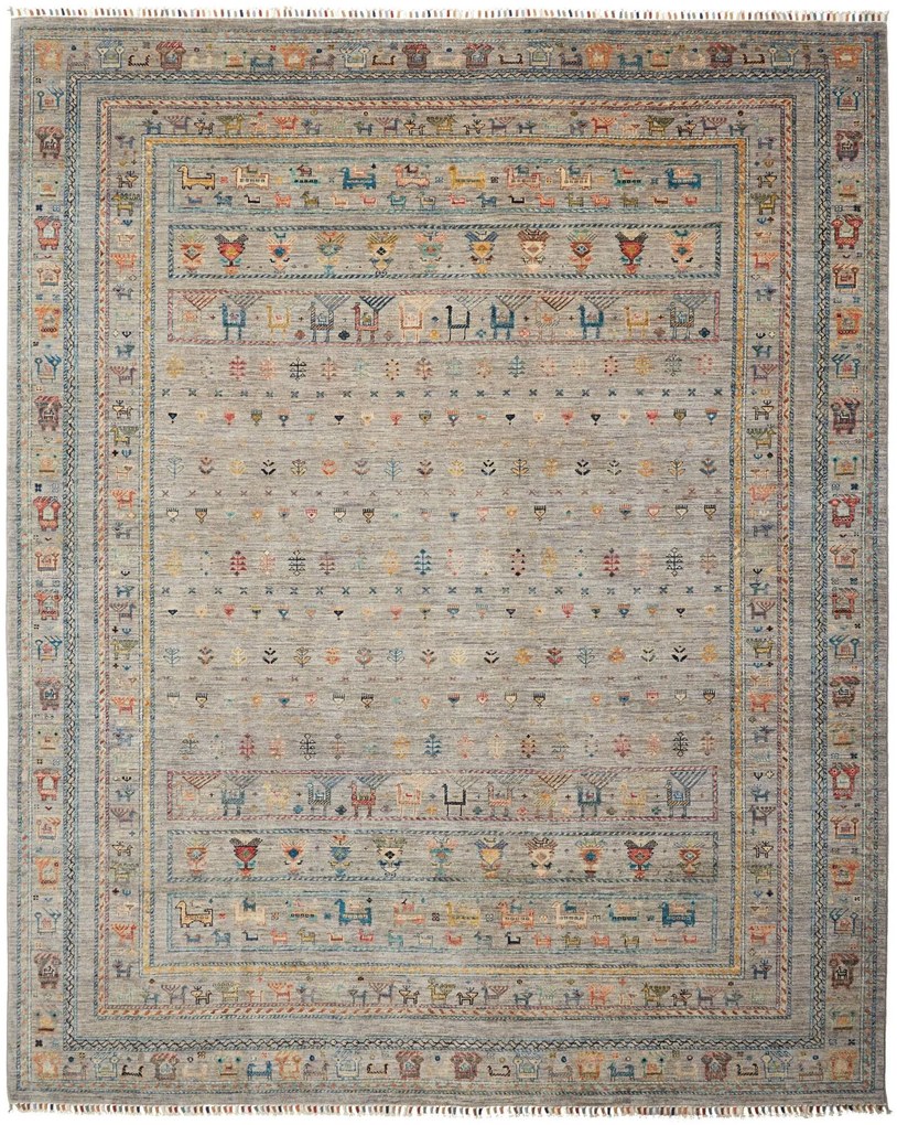 Samarkand Tappeto 310 x 250 Grigio (Pakistan) Annodato A Mano
