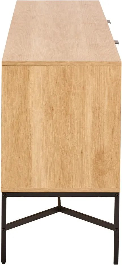 Cassettiera in colore naturale con effetto rovere 180x70x40 cm Jaipur - Actona