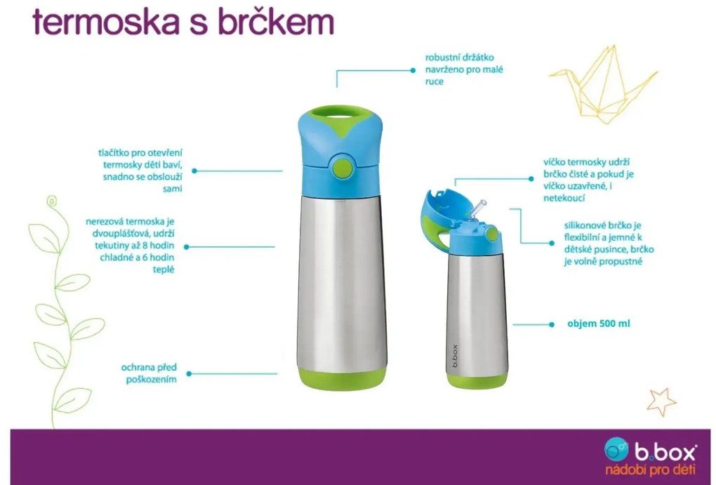 Bottiglia termica con cannuccia 500 ml – midnight